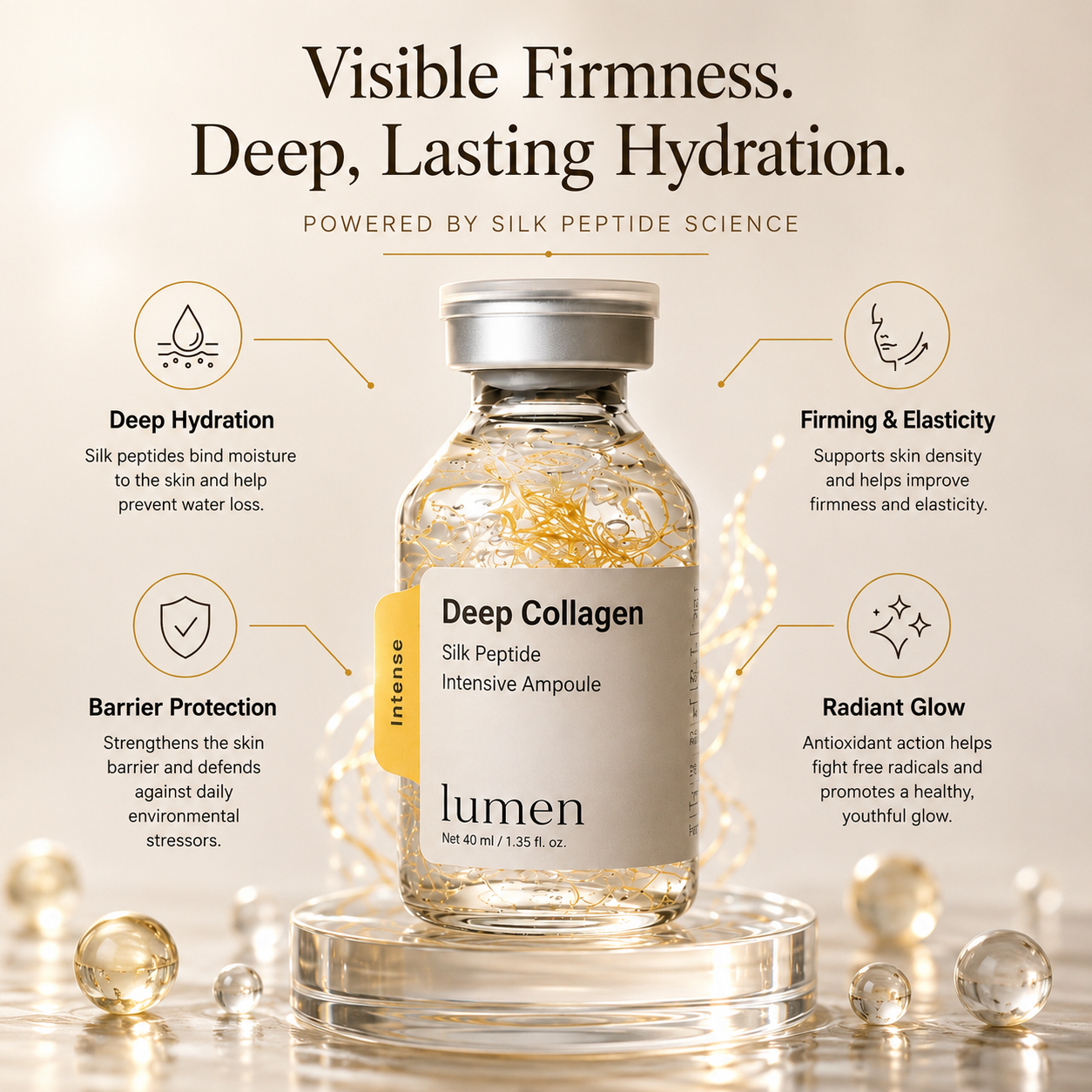 Lumen Silk Peptide Collagen Glow Ampoule