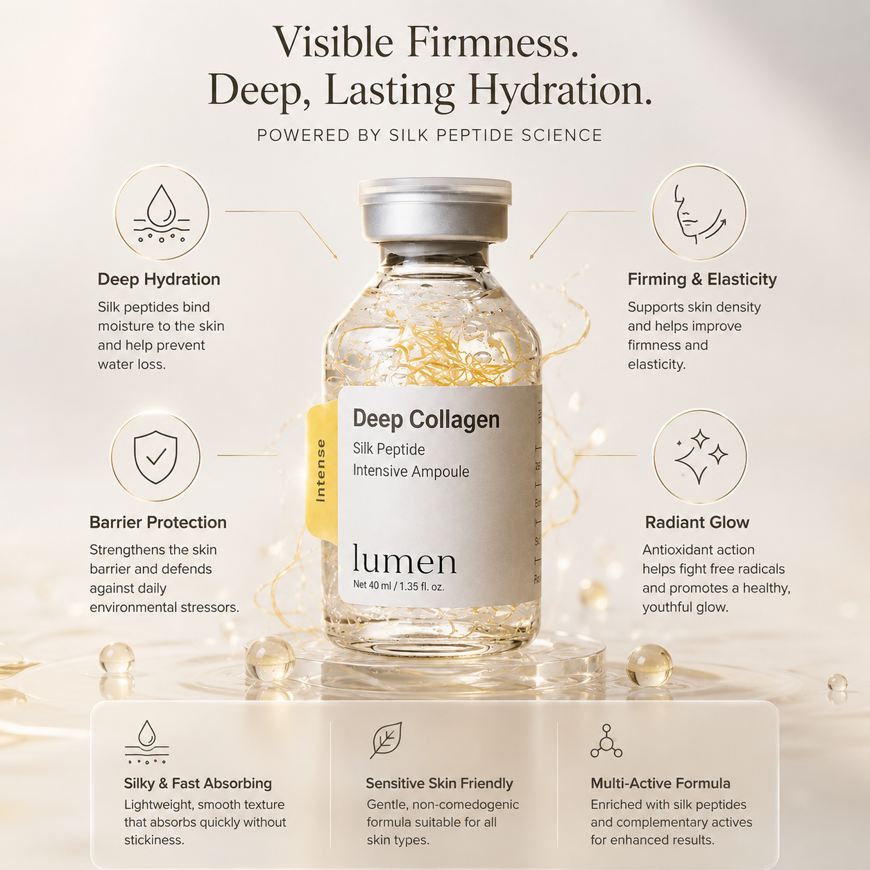 Lumen Silk Peptide Collagen Glow Ampoule
